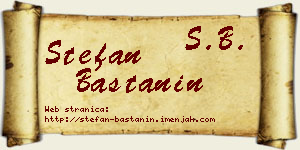 Stefan Baštanin vizit kartica